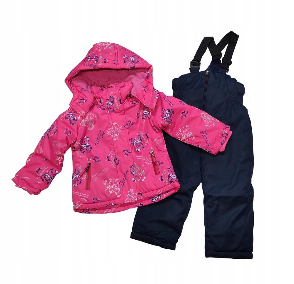 Detská kombinéza - Zimné kombinézy S&D Fashion Kids 98 Navy Blue, Pink, Multi -Colored