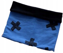 Nákrčník - Wings Designe Black, Navy Blue Cotton Scarf