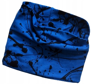 Nákrčník - Wings Designe Black, Blue Cotton Scarf