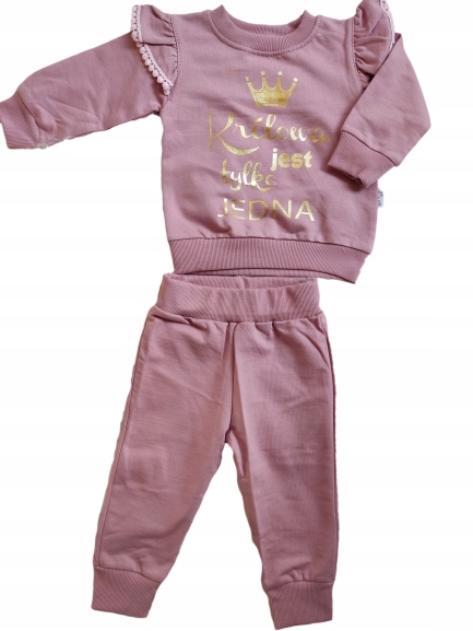 Detský komplet - Dieťa set ono baby 80 fialové, ružové 2 ks.