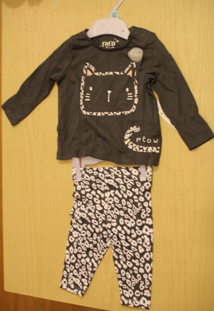Detský komplet - Baby Set F&F 68 Silver, Grey 2 PCS.