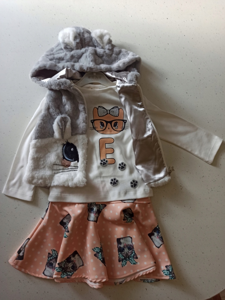 Detský komplet - Turkish Baby Set 92 ECRU, Pink 3 PCS.