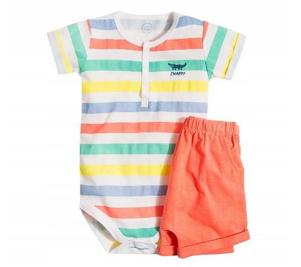 Detský komplet - Baby Set Cool Club 62 biela, modrá, viacnásobná, žltá 2 ks.