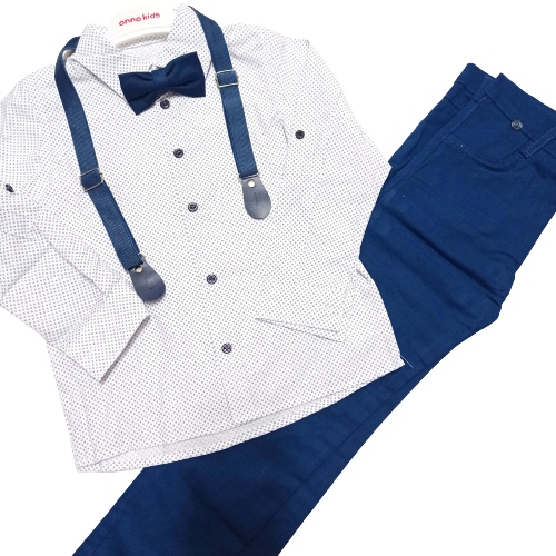 Teplaková súprava - Detský oblek elegantný set 128 červených, námorníckych modrých, viacnásobných