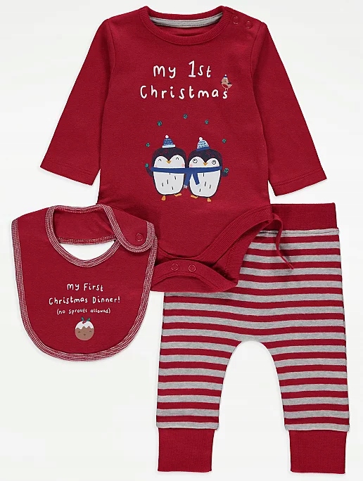 Detský komplet - Baby Set George 62 Red 3 PCS.