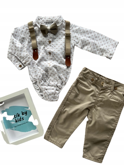 Detský komplet - Baby Set Terry 92 Béžová, biela 4 ks.