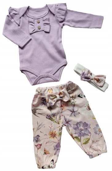 Detský komplet - Dieťa set onno baby 74 Purple 3 ks.