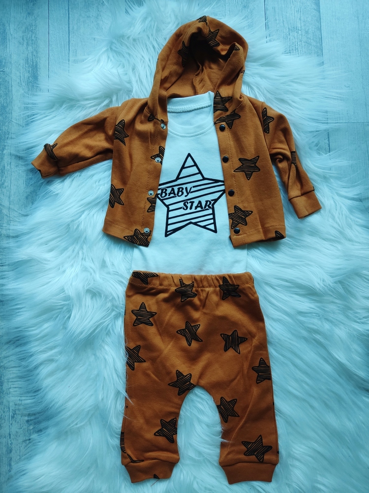 Detský komplet - Baby Set Murat Baby 62 Biela, meď 3 ks.
