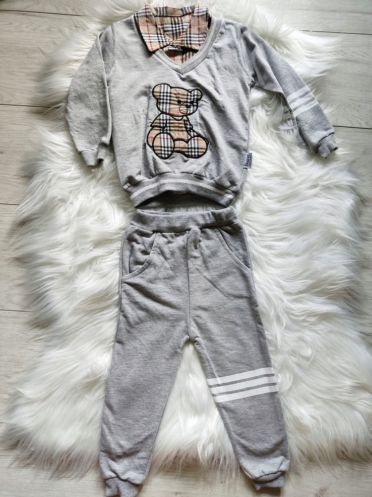 Detský komplet - Baby Set Murat Baby 68 béžová, biela, šedá 3 ks.