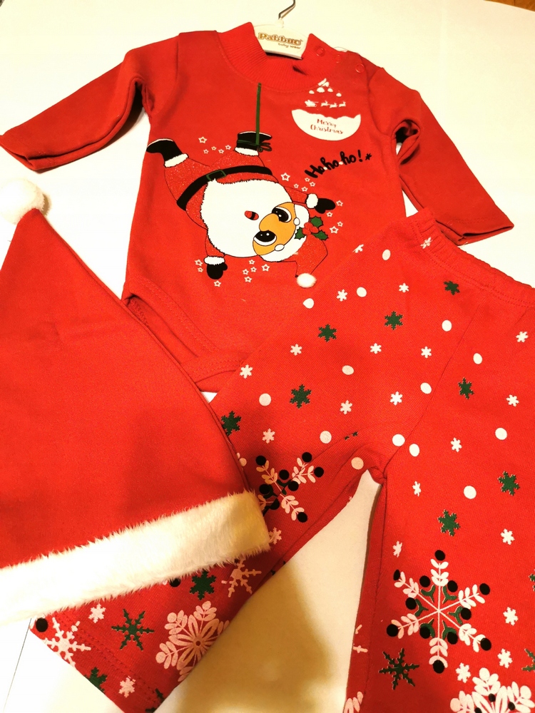Detský komplet - Baby Set Pabbuc 80 Red, Ecru 3 PC.