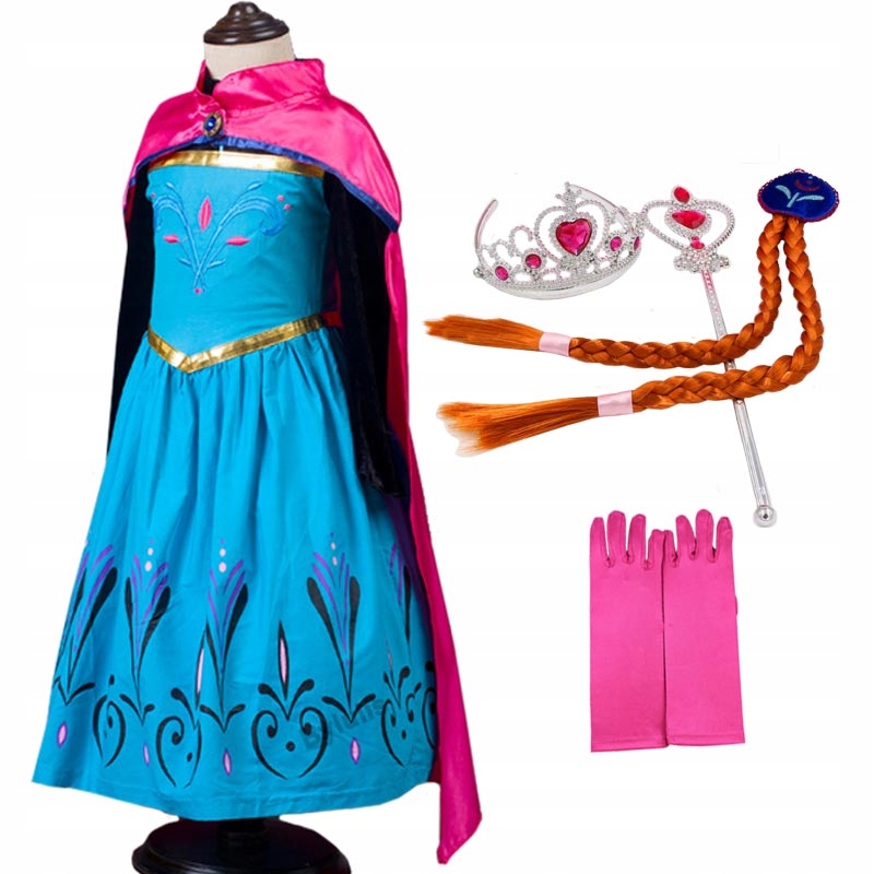 Kostým pre dievča - Kostým Anna Dress Costy Ice Land Elsa 122