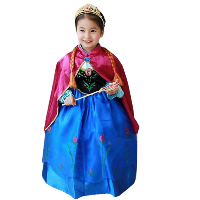 Kostým pre dievča - Zmrazený kostým Elsa Anna Dress 116