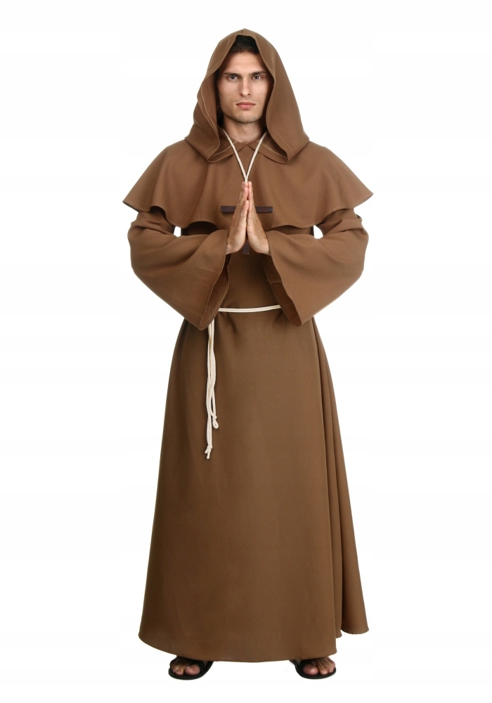 Kostým, maska - Mnich Cognius outfit brat Brown xl