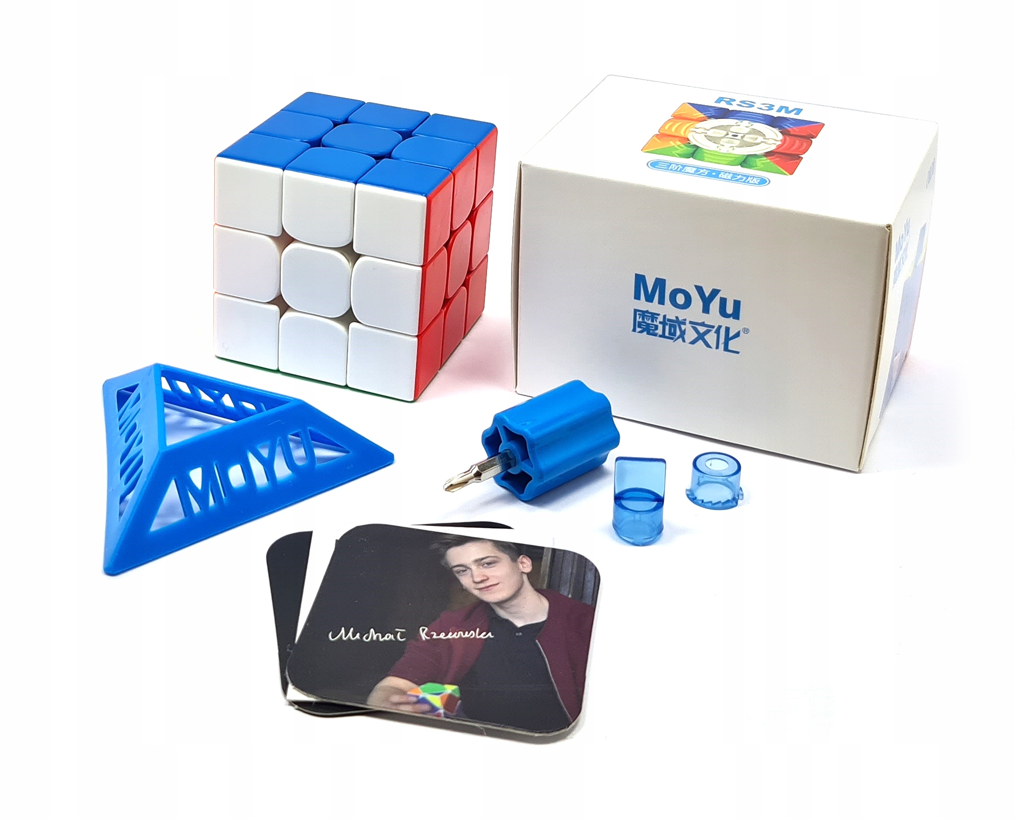 Logická hračka - Moyu RS3M Magnetic Cube + stojan