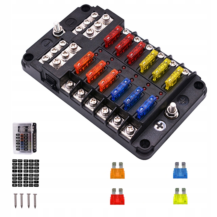 Poistkové puzdro zásuvkovej skrinky s LED 12V