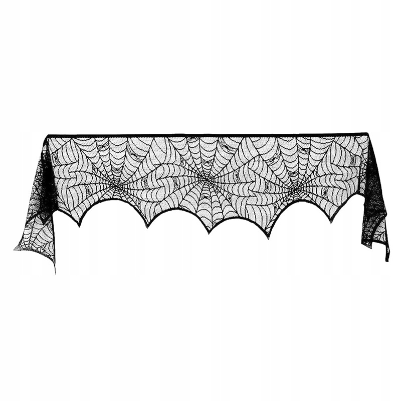 Látka na krb Halloween Spider Web, materiál: polyesterová čipka