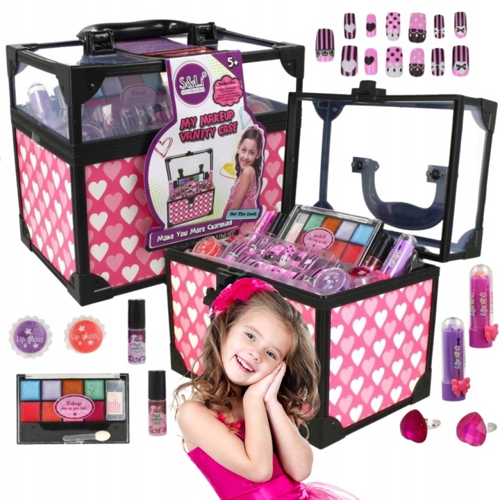 Detský make up - Krabička mejkapu a nechtovej kozmetiky do Home Spa malej princeznej