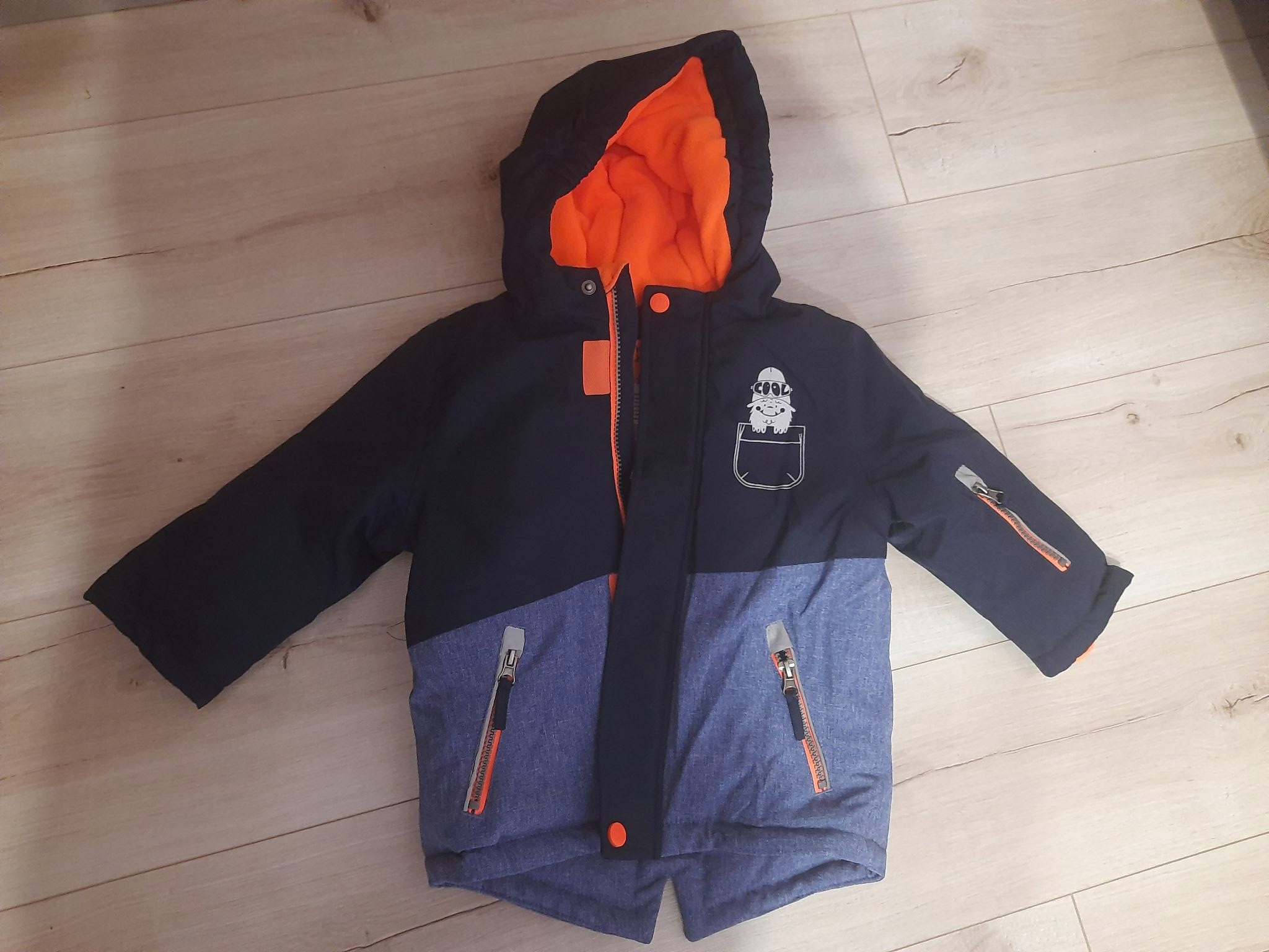 Detská bunda - Zimná bunda pre chlapca- hrubá, nová veľkosť 92 cm