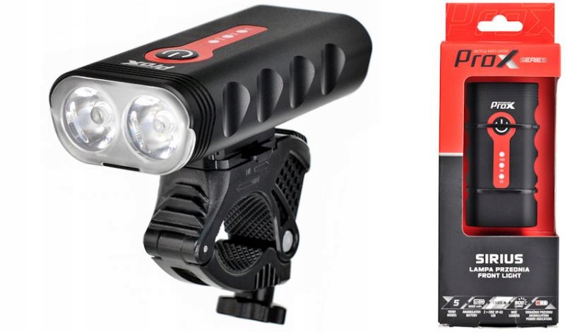 Predná lampa Prox Sirius 2xcree XP-G3 900 lm USB FV