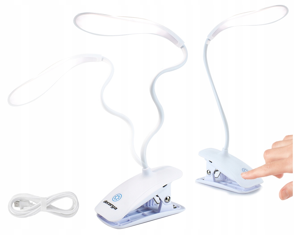 LED lampa Desk Night Clip na čítanie