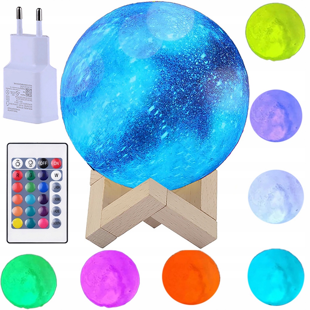 Shaxxz nočná lampa Magic Moon Pilot Pilot viacfarebný napájací zdroj