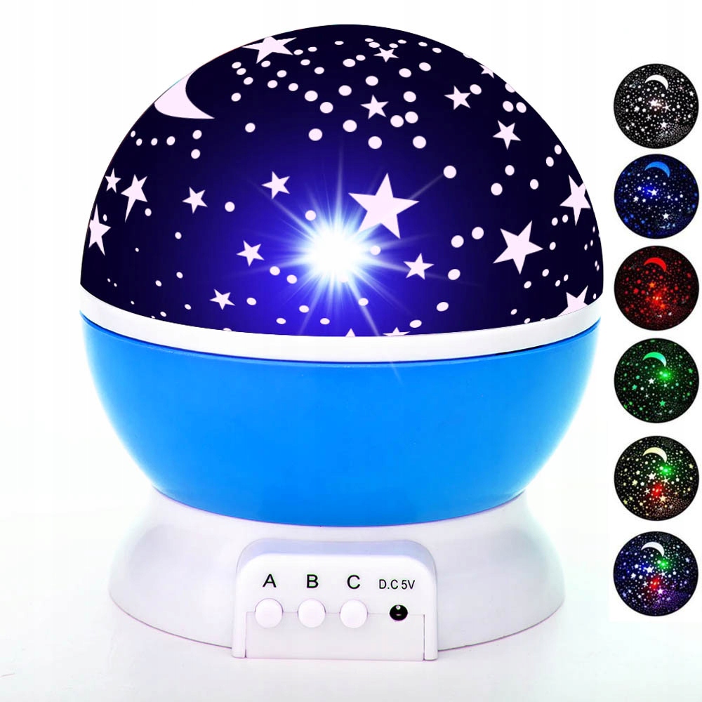 Nočná lampa kx7814_2 odtiene modrej