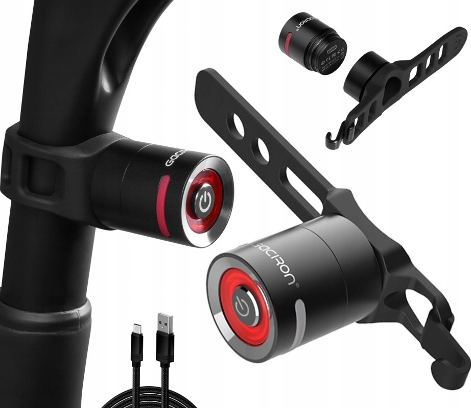 LED bicykel LAMP nabitý USB Zadný Gacion W10