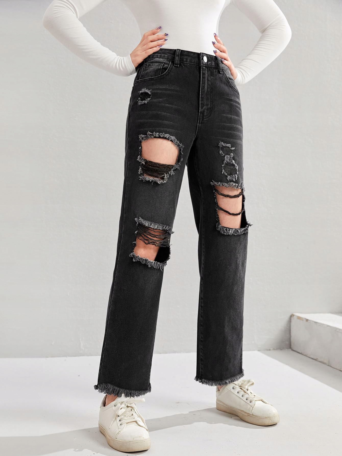 Shein 158 Denim nohavice