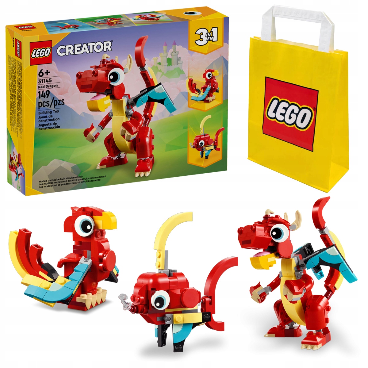 LEGO Creator 3v1 31145 Červený drak