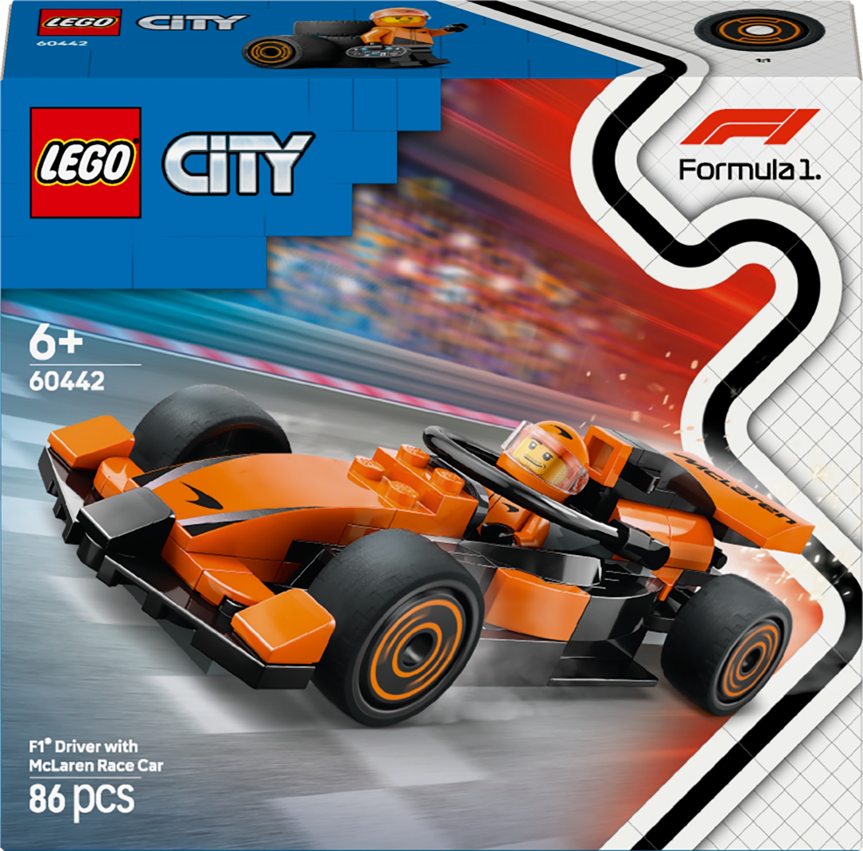 LEGO City 60442 Jazdec a pretekár McLarenu F1