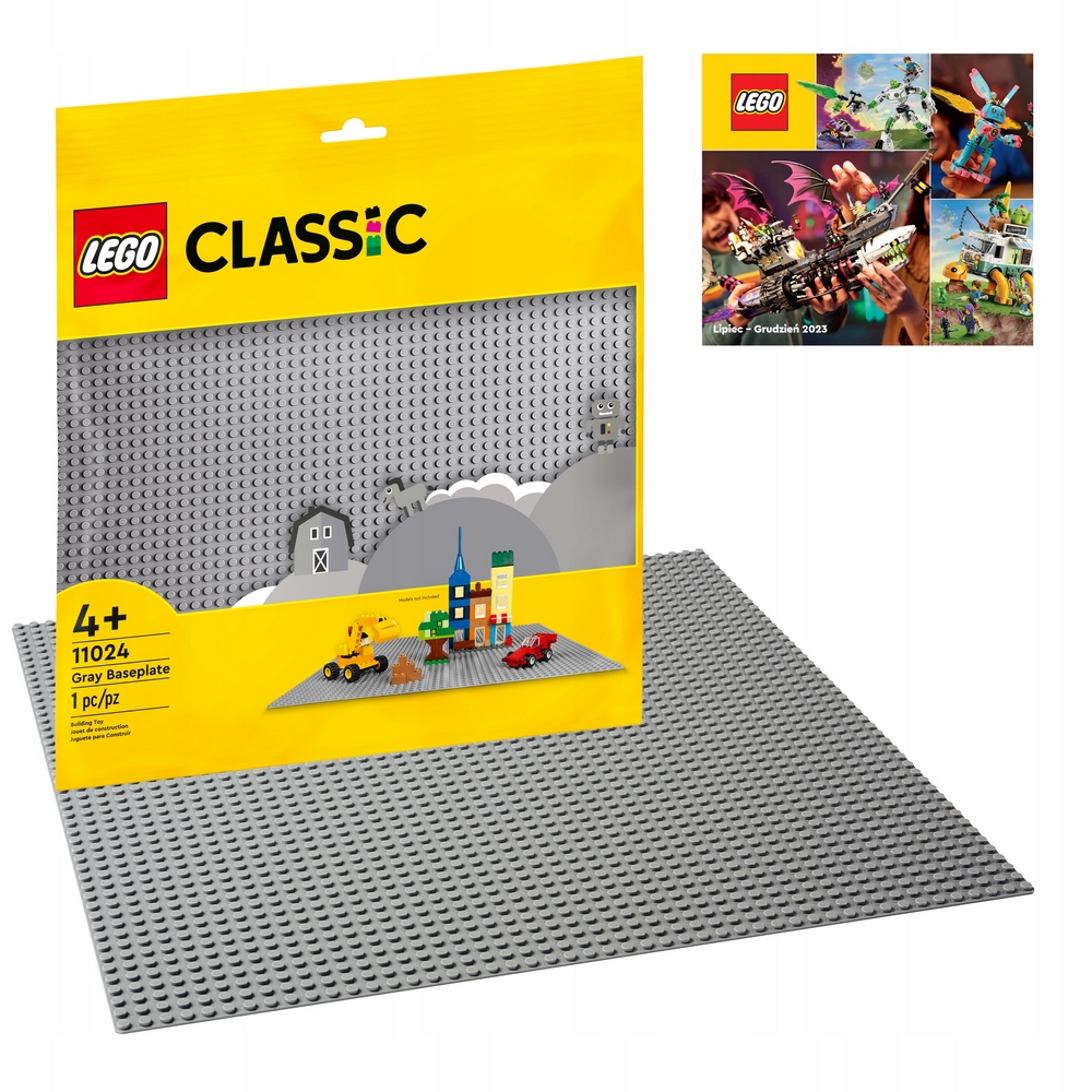 LEGO doska - LEGO Classic - Grey Construction Tile (11024)