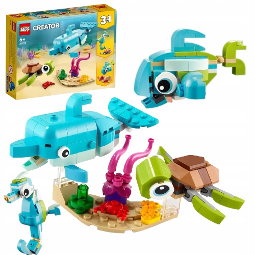 LEGO súprava - Tvorca Lego 3 v 1 delfíne a Turtle 31128
