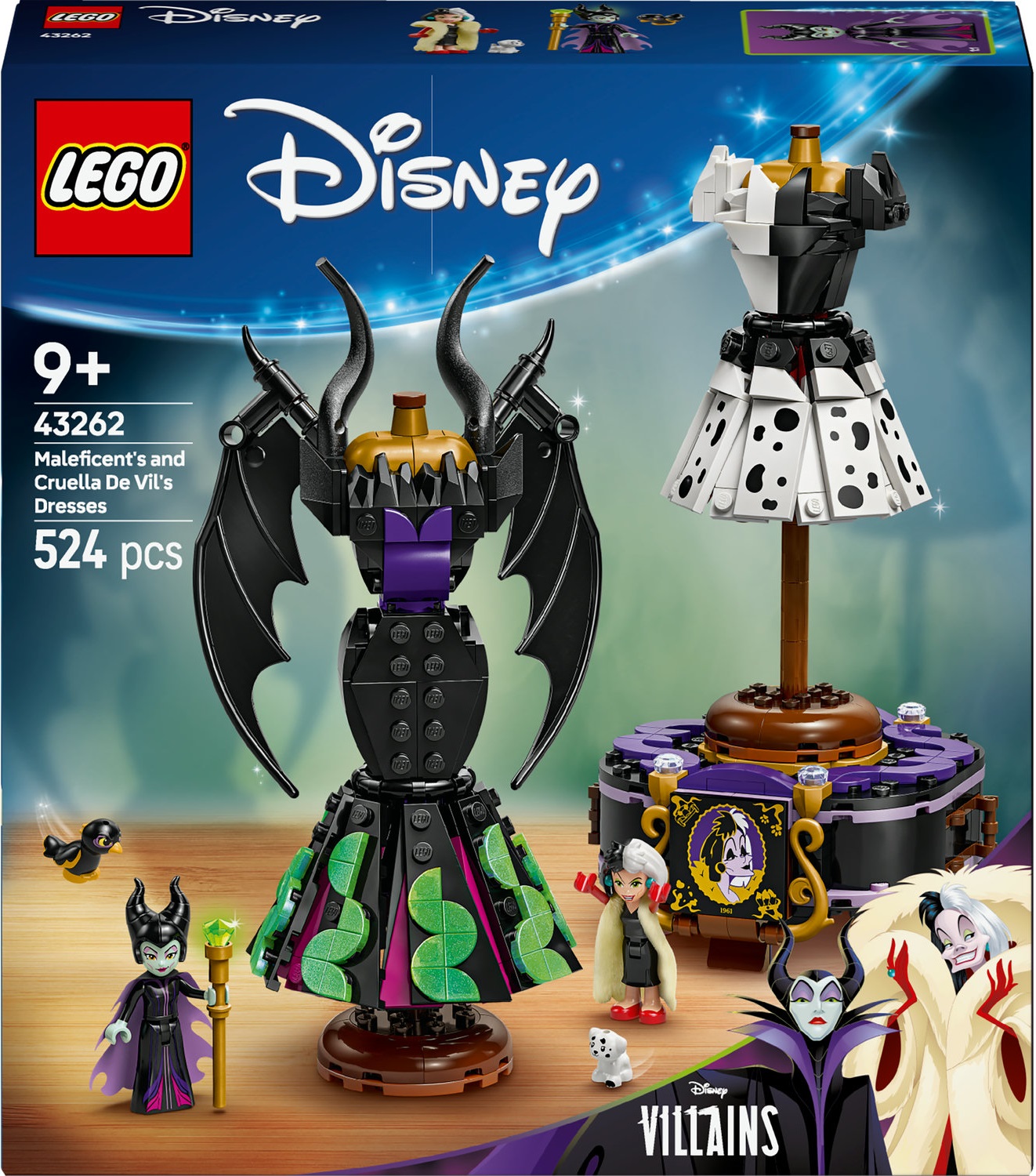 Sukňa LEGO Disney 43262 Malice a Cruella De Vil