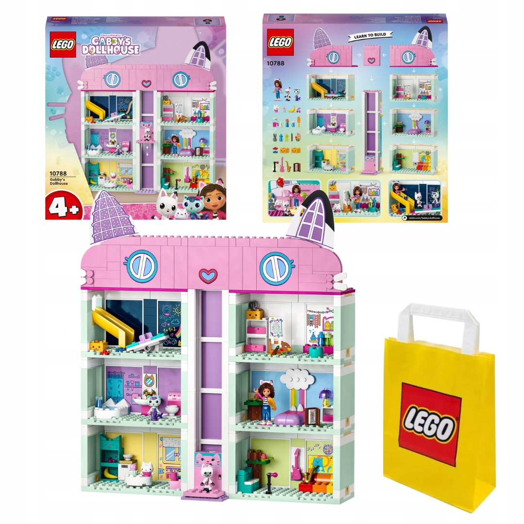 LEGO Domček pre bábiky Gabby 10788 Dom mačiek Gabby