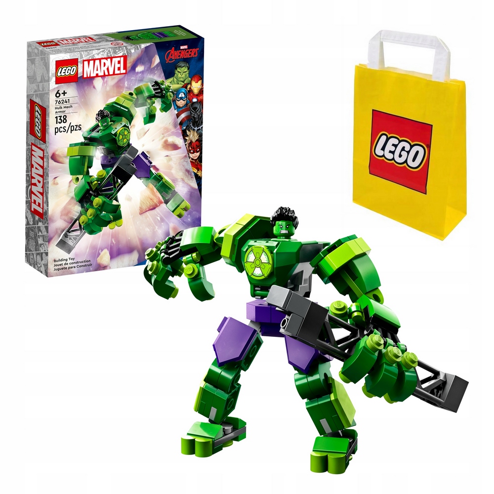 Stavebnica LEGO Super Heroes - Lego Marvel - Mechanical Armor Hulka (76241)