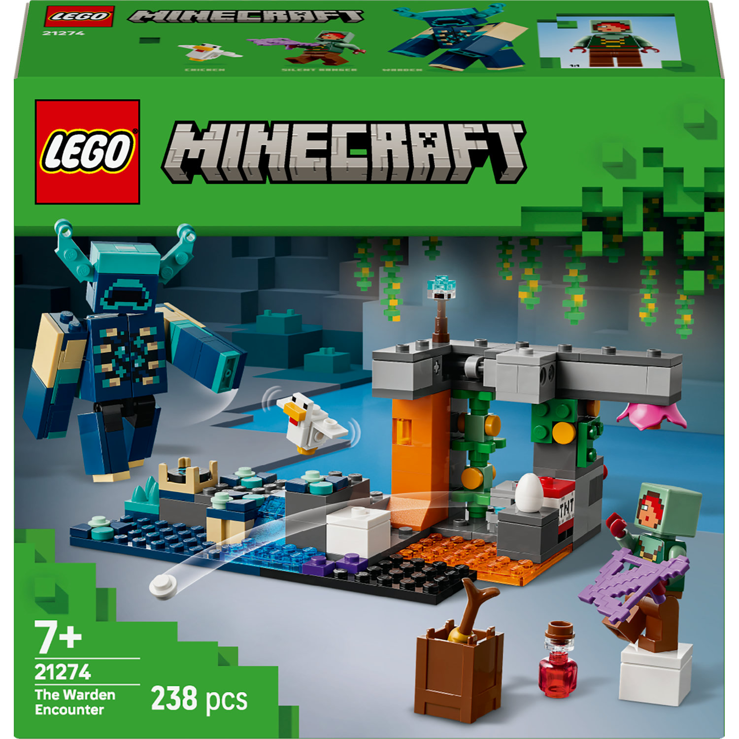 LEGO MINECRAFT 7+ STRETNUTIE SO STRÁŽCOM 21274