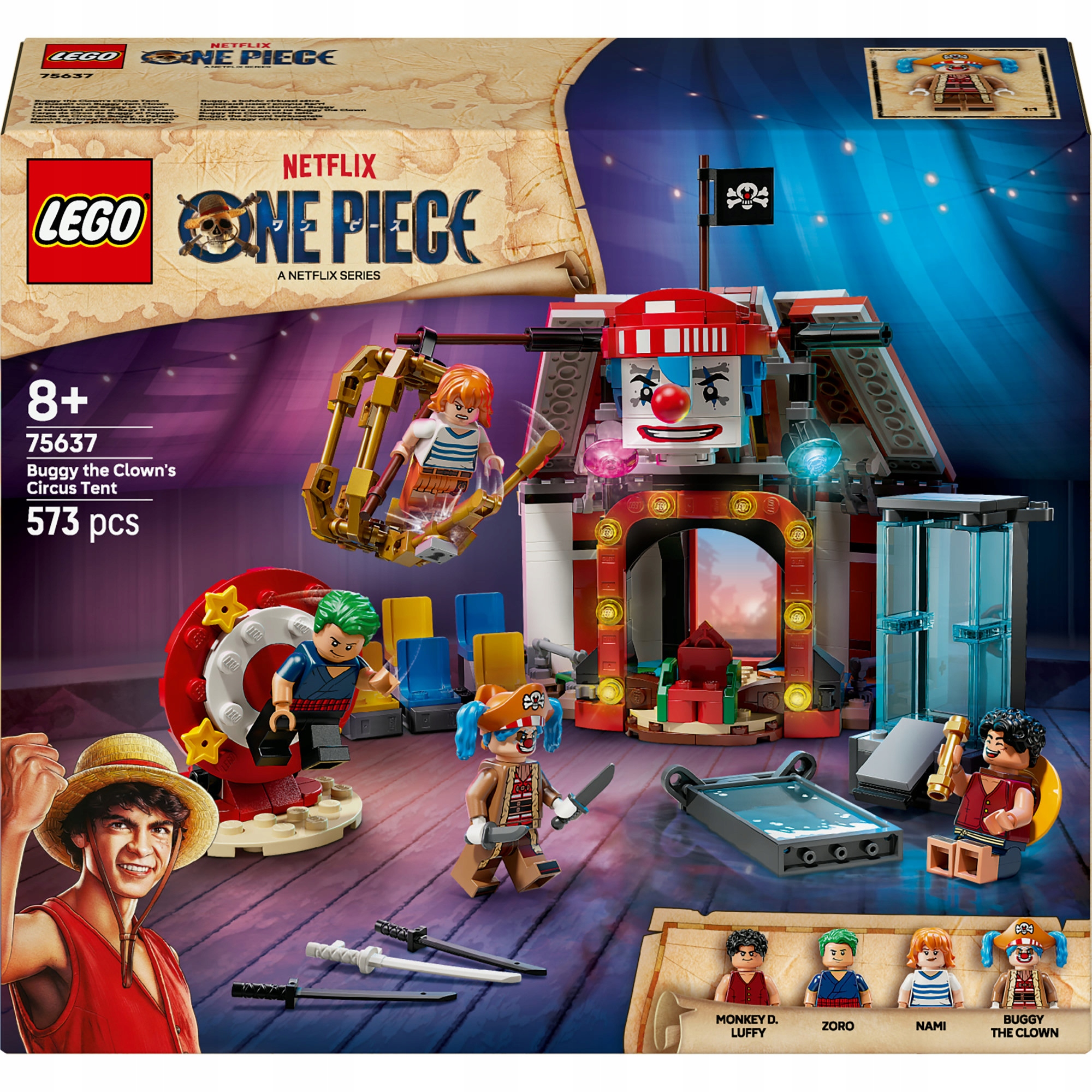 LEGO 75637 ONE PIECE Cirkusový stan klauna Buggyho