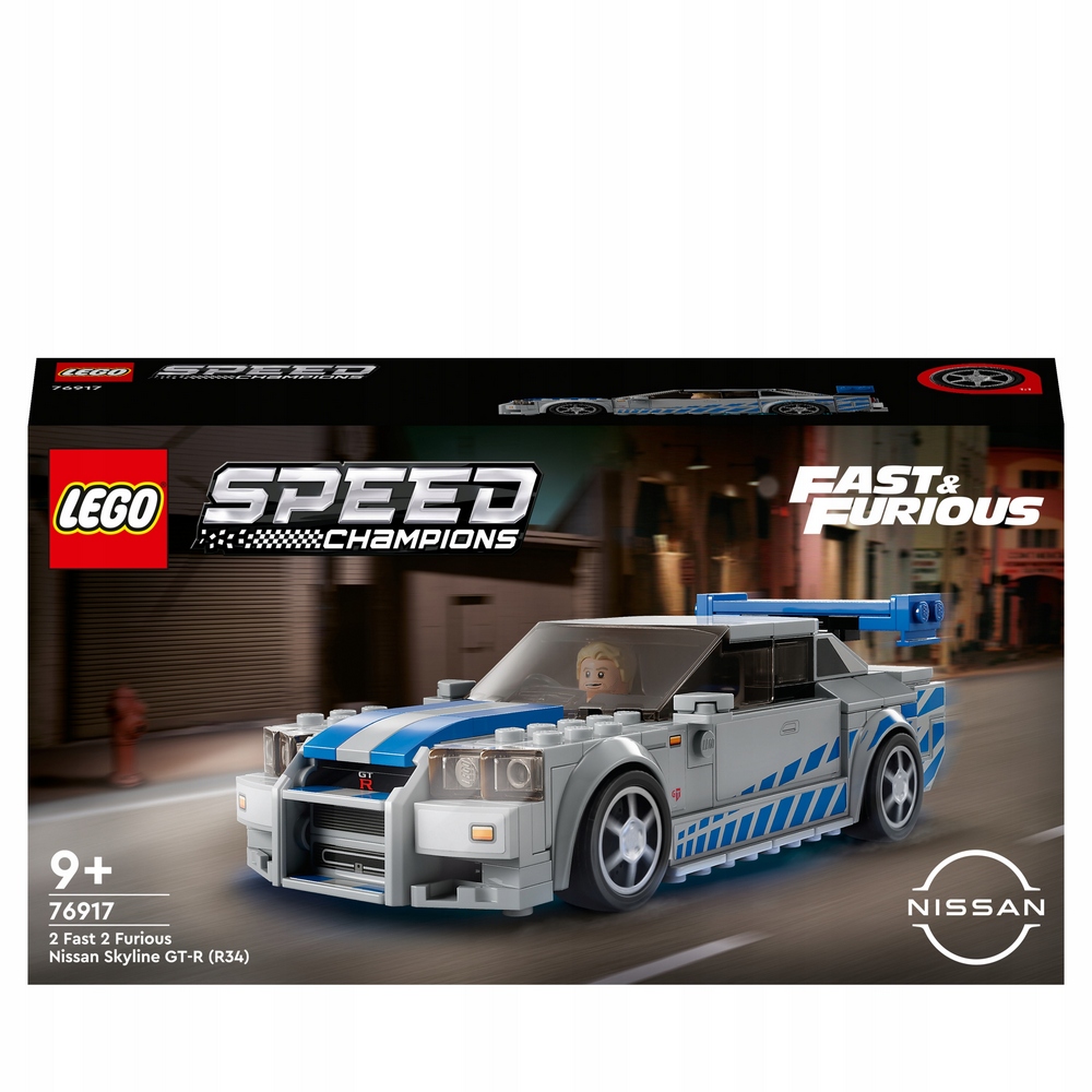 Stavebnica LEGO Speed Champions - LEGO Speed Majstri Nissan Skyline GT-R (R34) pre rýchly, príliš zúrivý 76917