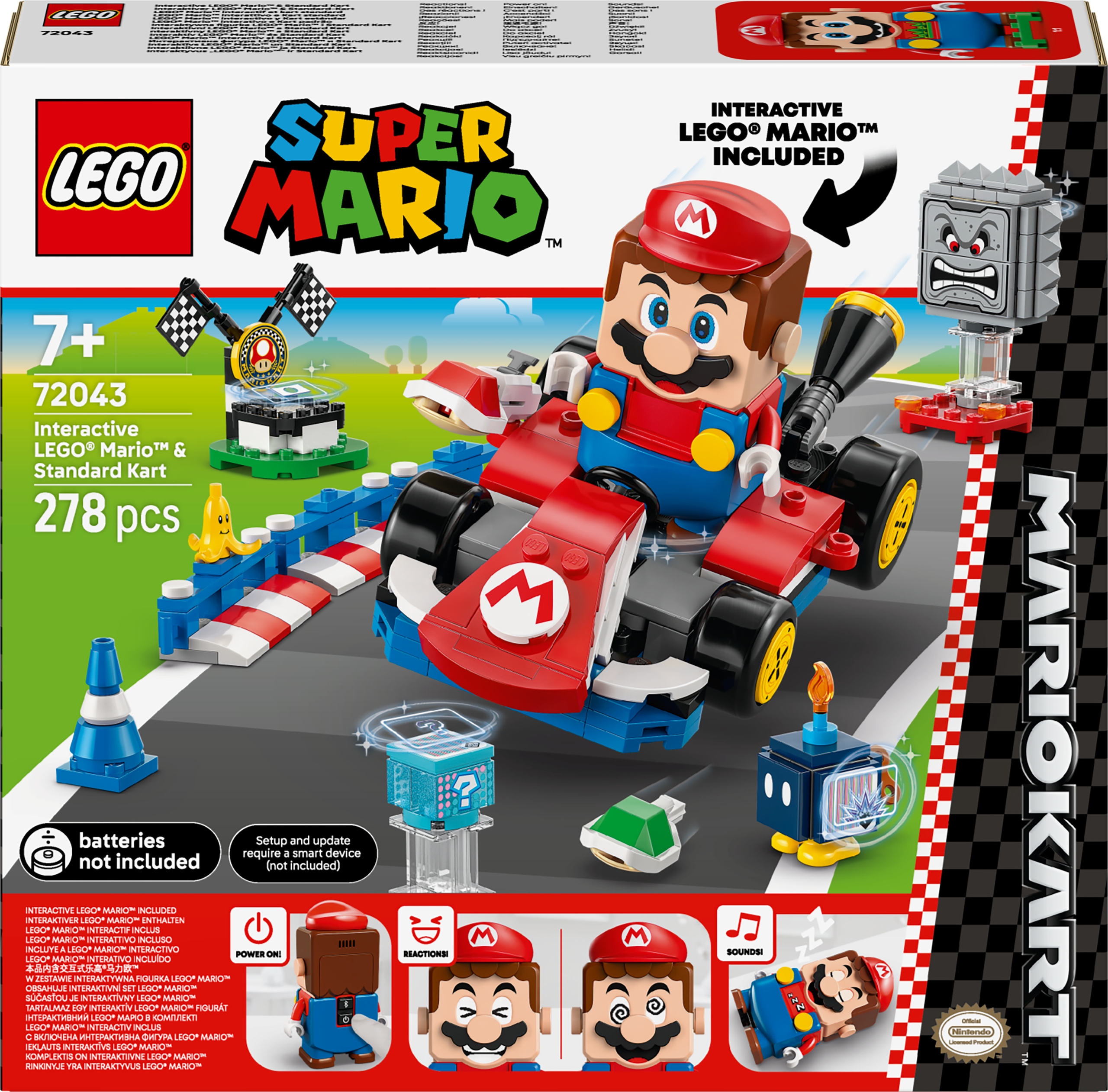 LEGO Super Mario 72043 Super Mario 72043 Mario Kart – Interaktívne LEGO Mario a štandardná motokára