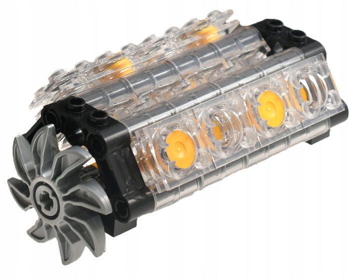 LEGO TECHNIC Block V8 motor transparentný 2850b