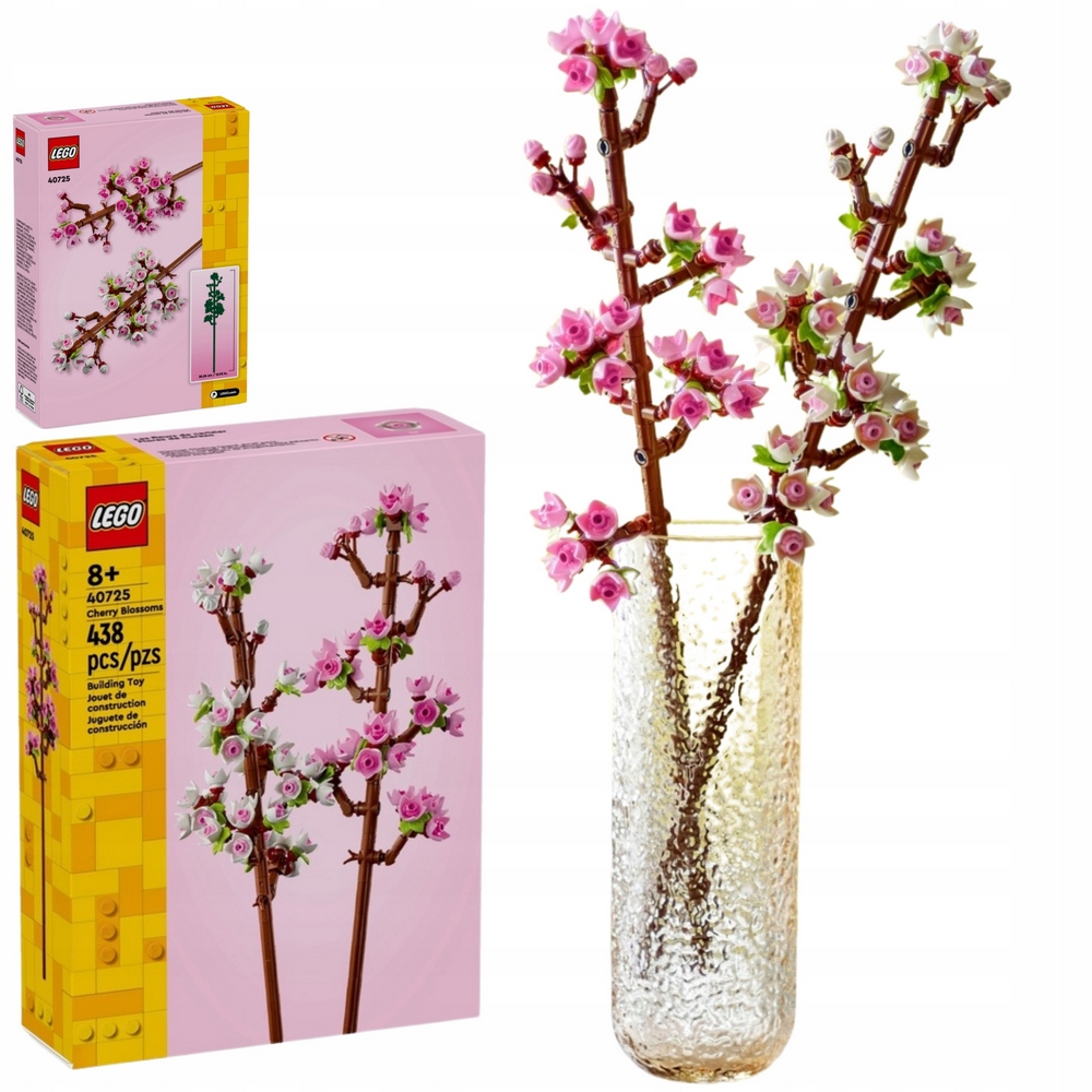 LEGO icons CHERRY BLOSSOM 438 EL. SADA KYTIC Valentínsky darček RUŽE