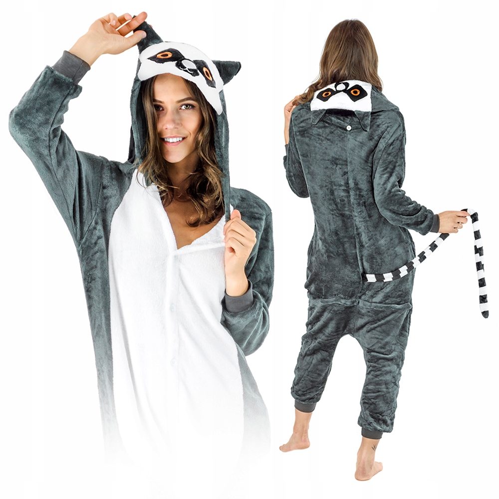 Kostým, maska - Lemur pyžamy kigurumi kombinézy oneie l l