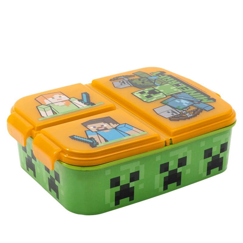 Detský desiatový box, fľaša - Obedové raňajky piesková škatuľa Minecraft