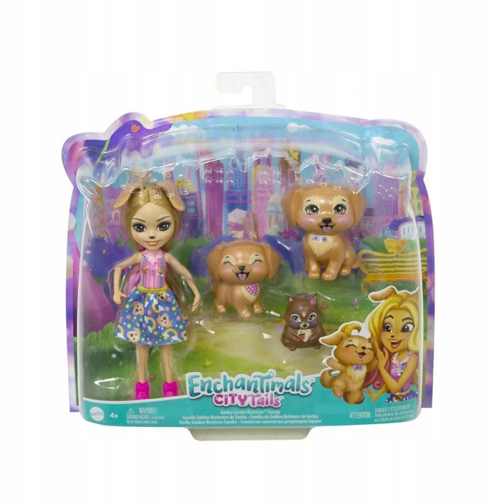Lalka Mattel Enchantimals City Tails Gerika Rodina zlatého retrievera