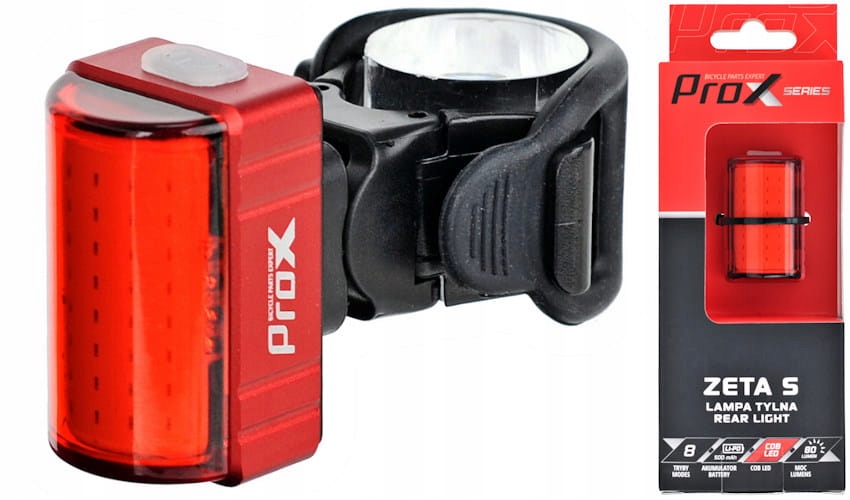 Zadná lampa Prox Zeta S COB LED 80LM USB Bicycle FV