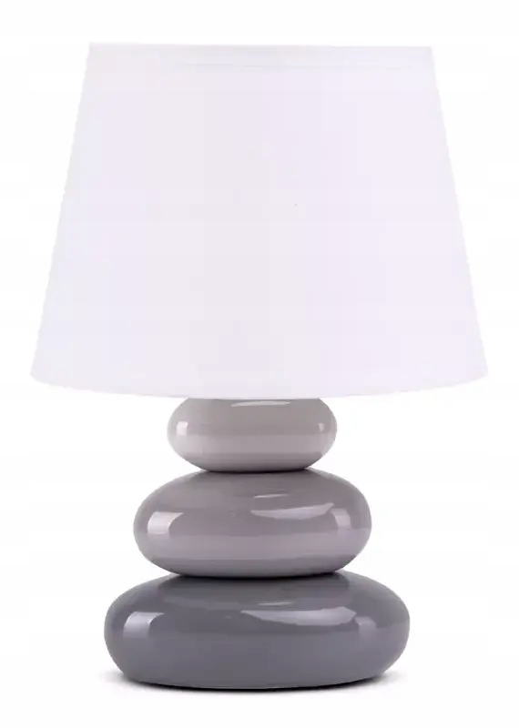 Stolová lampa consimo biela, biela, odtiene šedej a striebornej, viac ako 40 W