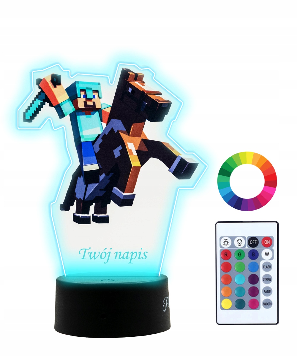 Nočná lampa z plexida 5905342844280 Multi -Colored