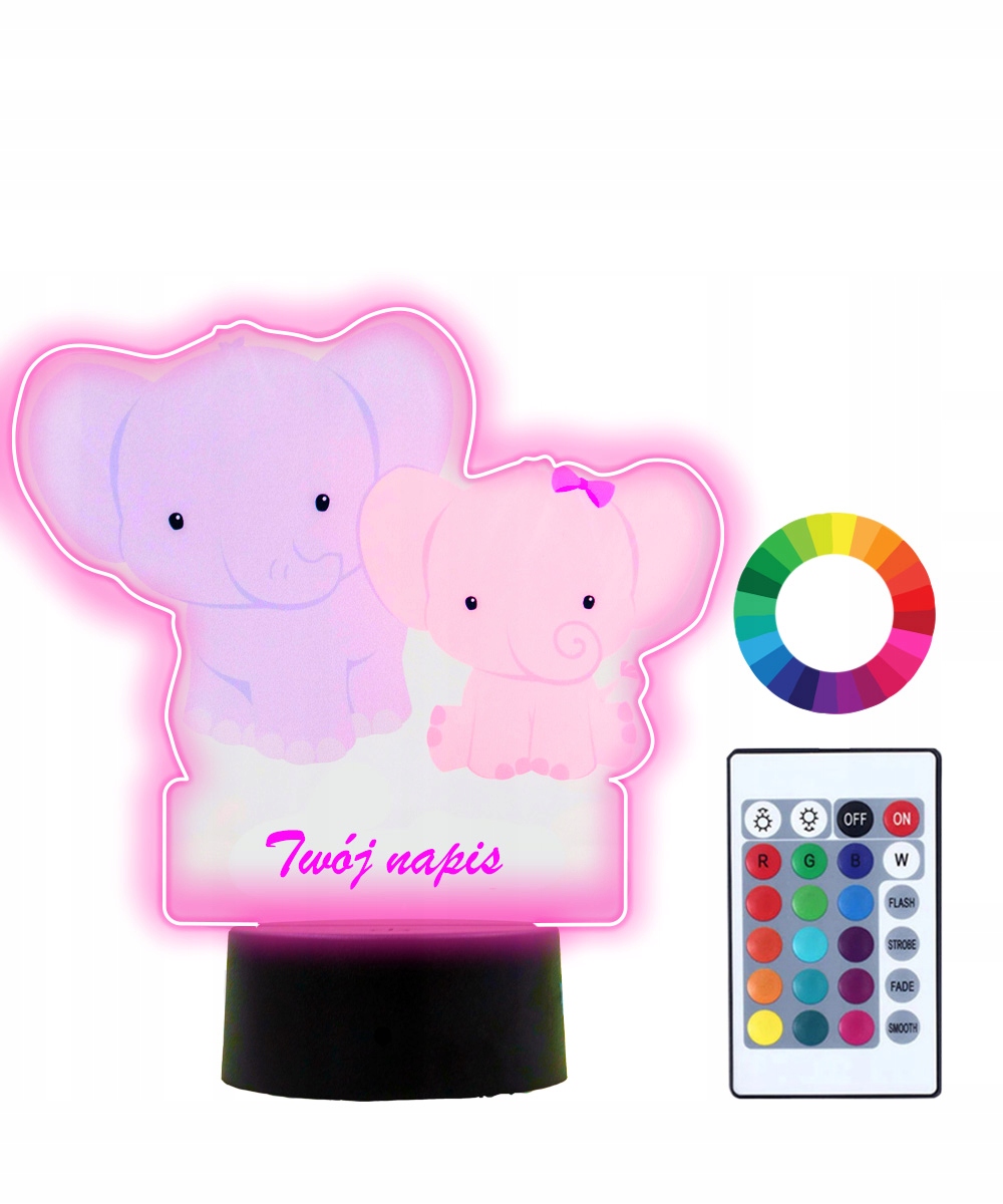 Nočná lampa z plexida 5905342844662 Multi -Colored