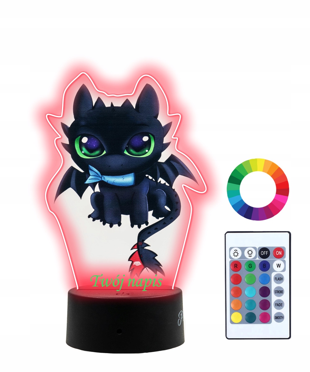 Nočná lampa z plexida 5905342844754 Multi -Colored