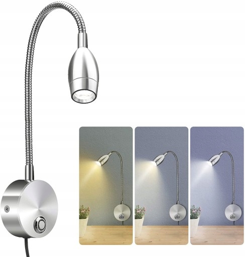 Bedde HG6160 Strieborná nočná lampa